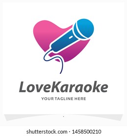 Love Karaoke Logo Design Template
