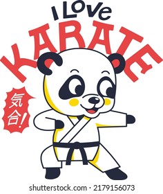 I love Karate Vdector Design for Sticker and T-Shirt