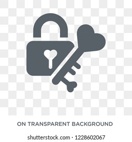 love Key icon. love Key design concept from Wedding and love collection. Simple element vector illustration on transparent background.