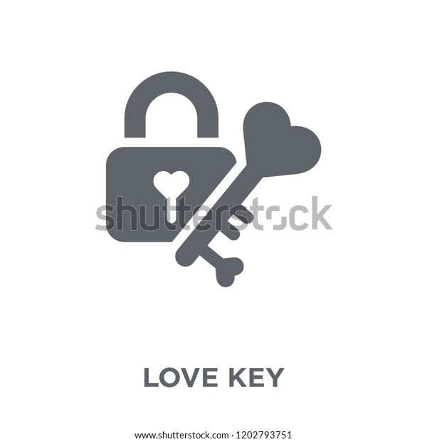 love Key icon. love Key design concept from
Wedding and love collection. Simple element vector illustration on
white background.