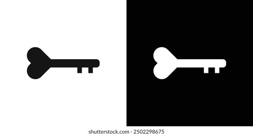 Love key Icon logo set vector