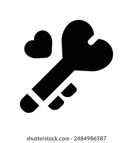 love key icon. vector glyph icon for your website, mobile, presentation, and logo design.