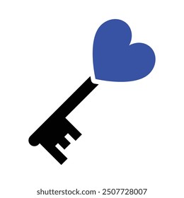 Love key Icon, Vector Graphics