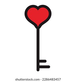 Love Key Patch V62 Patch Streetwear, Urban Design Red and White Colors Patch Commercial Use