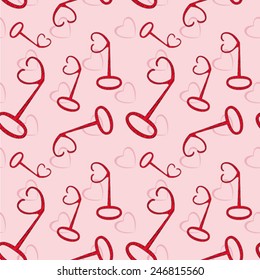 love key pattern, abstract seamless texture, vector art illustration