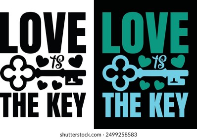 Love is the key t shirt design and graphics design