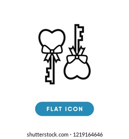 Love key valentines day vector icon