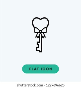 Love key valentines day vector icon