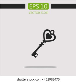love key. vector icon.