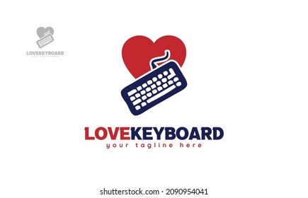 Me encanta el diseño del logotipo del teclado. vector