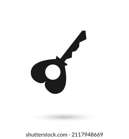 Love Keys Icon Flat Graphic Design