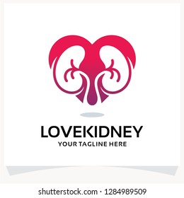 Love Kidney Logo Design Template Inspiration