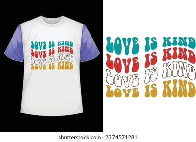 love is kind retro design