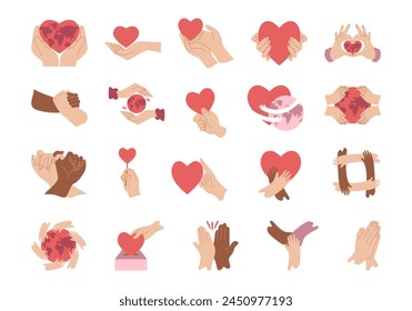 Love Kindness Hand Illustration Set