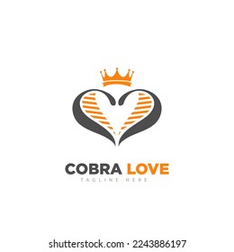 love king cobra logo design, cobra love