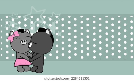 love kissing boar couple valentine background in vector format