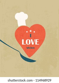 I love the kitchen. Retro poster.