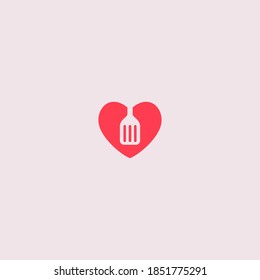 ilustración vectorial simple de la cocina de amor