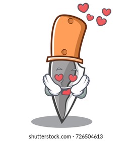 In love knife character cartoon style