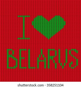 I love knitting Belarus vector