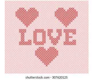 Love Knitting Cute Illustration