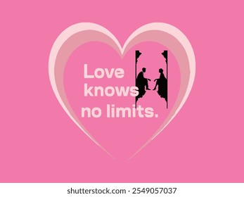 Love Knows No Limits Typography Illustration Design