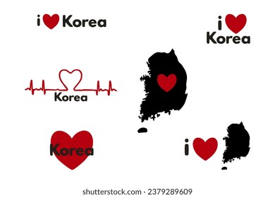 Amo Corea del Sur. Paquete de sublimación patriótica 