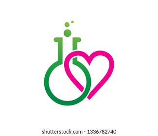 Love Lab Logo Template, Icon, Symbol - Vector