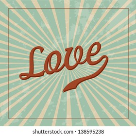 love label over pink and blue background vector illustration