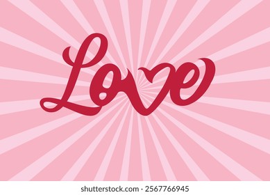  love label over red and pink background vector illustration