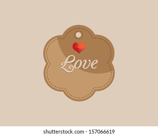 Love label vector illustrator
