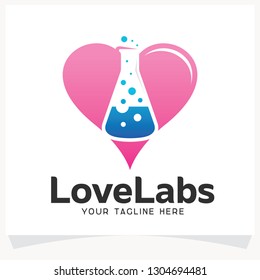 Love Labs Logo Design Template Inspiration