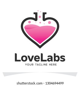Love Labs Logo Design Template Inspiration