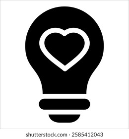 Love Lamp Icon Element For Design