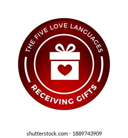 The Love Language - Gifts. Vector Illustration