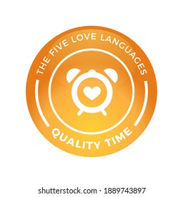 The Love Language - Quality Time. Vector Illustration