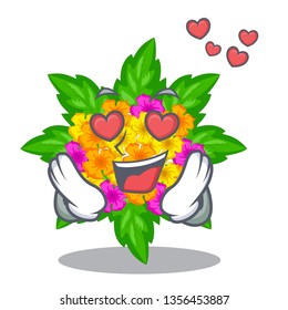 In love lantana flowers in the cartoon shape