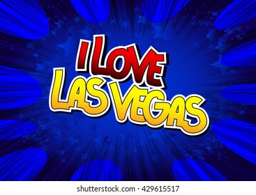 I Love Las Vegas - Comic book style word