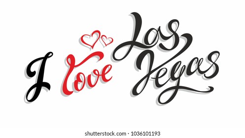I love  las Vegas. Lettering.Travel. The design concept for the tourism industry. Vector illustration.
