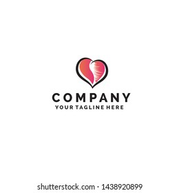 Love lash logo design- Vector illustration