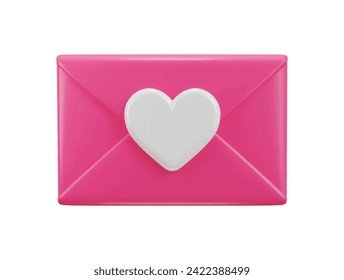 love latter icon 3d rendering vector illustration