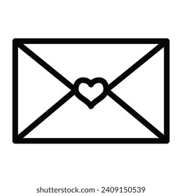 love latter icon, simple icon art illustration vector