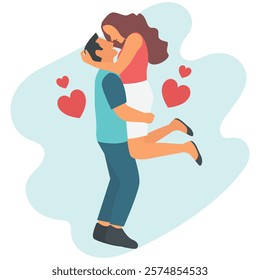 Love and Laughter vector illustration