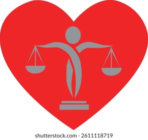 love law firm logo design heart 