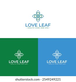 Love Leaf Health Care and Spa - Abstract Concept Logo Mark - Love Leaf Logo Design