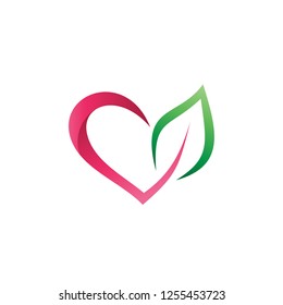Love and Leaf Healthcare Logo Vector