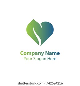 love leaf logo design