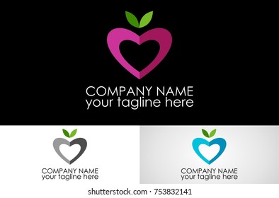 love leaf logo design