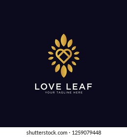 Love Leaf Luxury Logo Design Inspiration