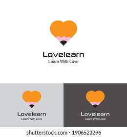 love Learn Logo Design Template.